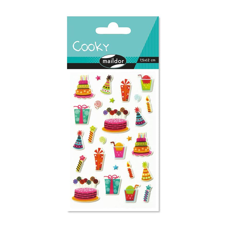 MAILDOR 3D Stickers Cooky Birthday 1s