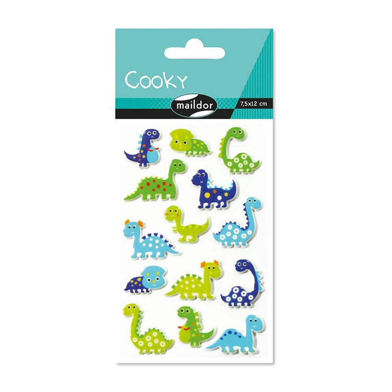 MAILDOR 3D Stickers Cooky Dinosaures 1s