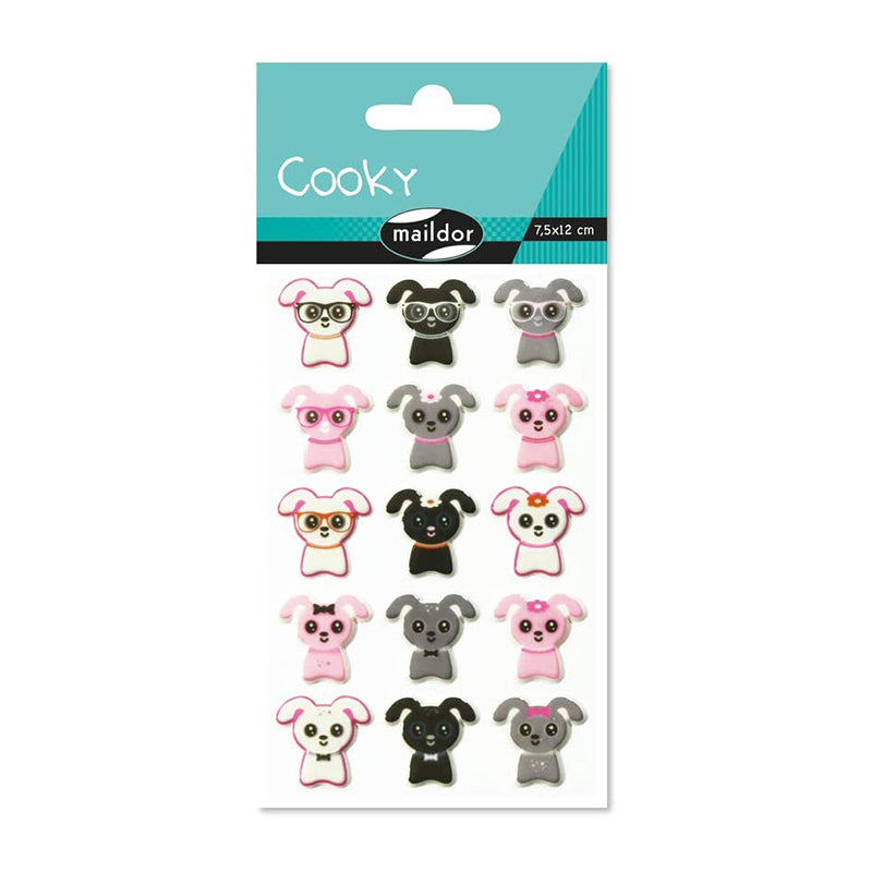 MAILDOR 3D Stickers Cooky Little dogs 1s