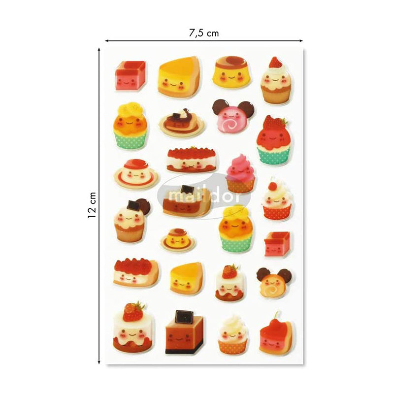 MAILDOR 3D Stickers Cooky Kawaï Cakes 1s