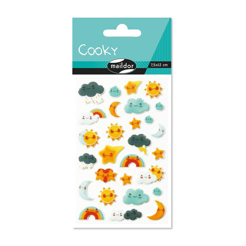 MAILDOR 3D Stickers Cooky Kawaï Weather 1s