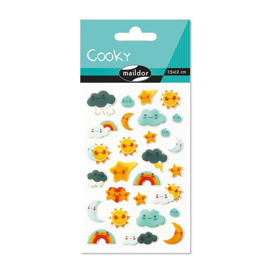 MAILDOR 3D Stickers Cooky Kawaï Weather 1s