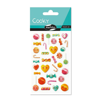 MAILDOR 3D Stickers Cooky Kawaï Candies 1s