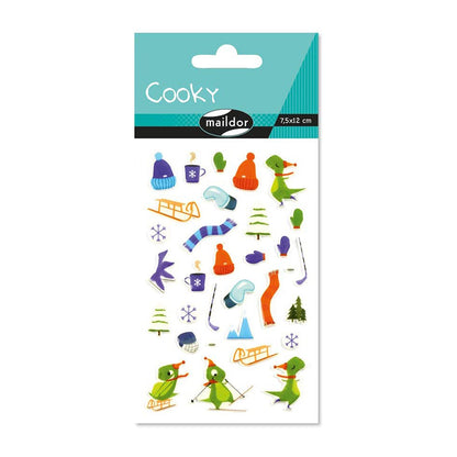 MAILDOR 3D Stickers Cooky Winter sports 1s