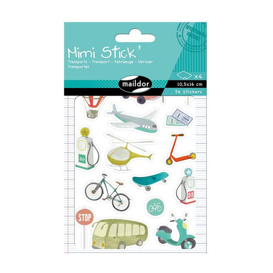 MAILDOR Deco Stickers Mimi Stick Transport 4s