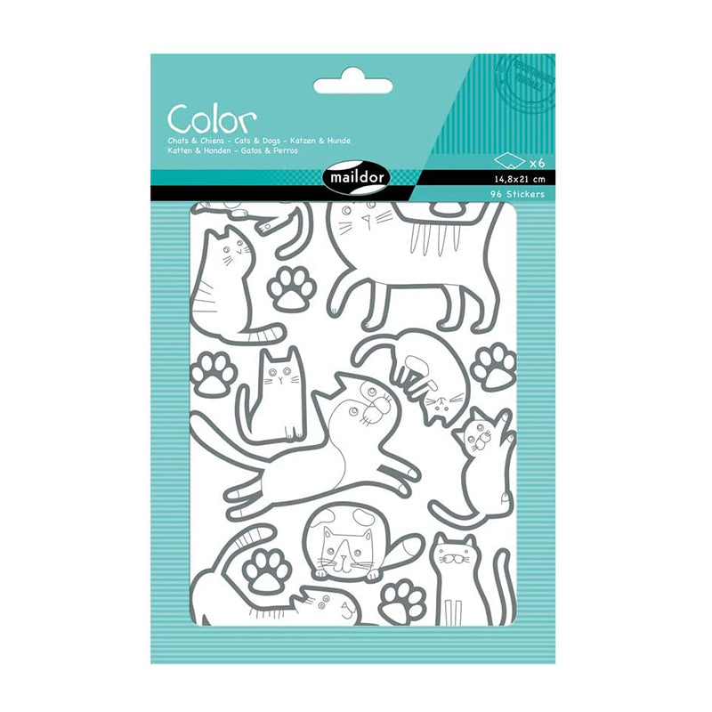 MAILDOR Deco Stickers Color Cats & Dogs 6s