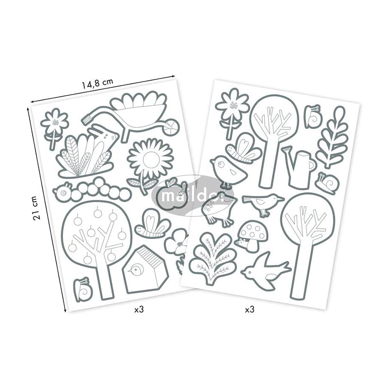 MAILDOR Deco Stickers Color Garden 6s