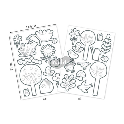 MAILDOR Deco Stickers Color Garden 6s