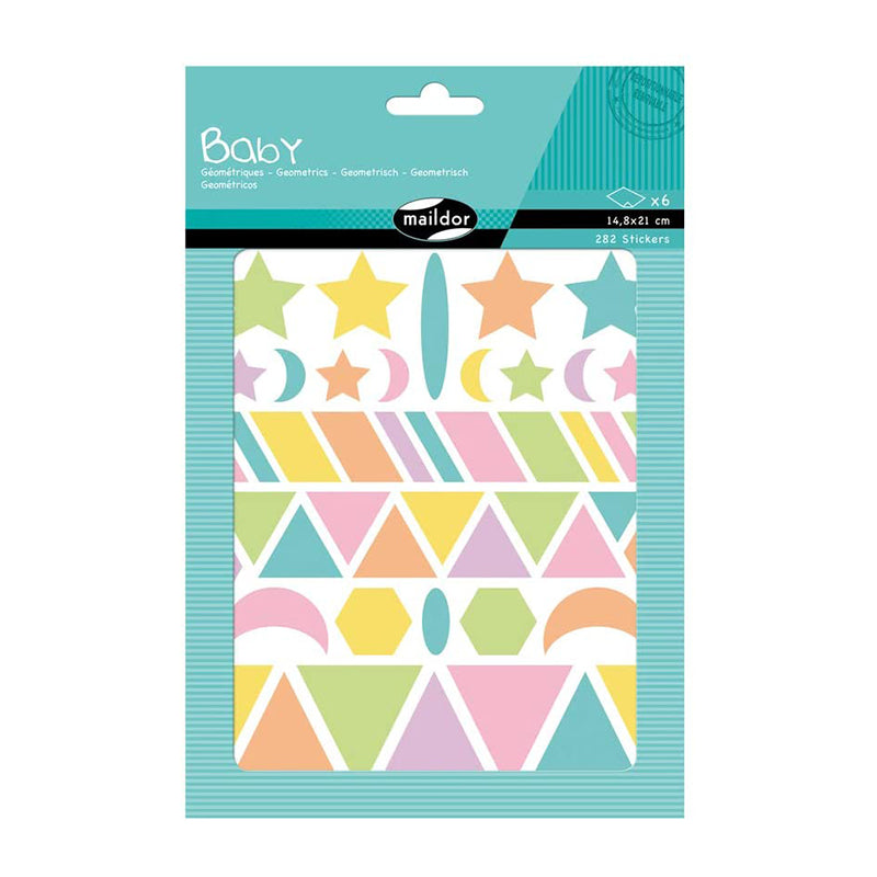 MAILDOR Deco Stickers Baby Pastel Geometric 6s