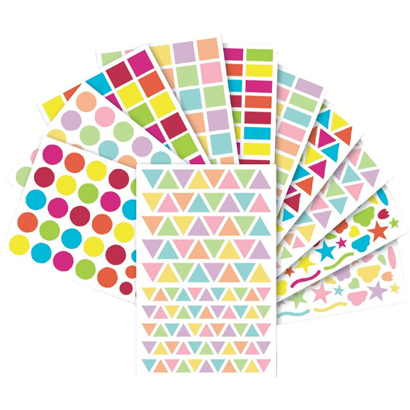 MAILDOR Geo Stickers Initial Bright/Pastel 20s