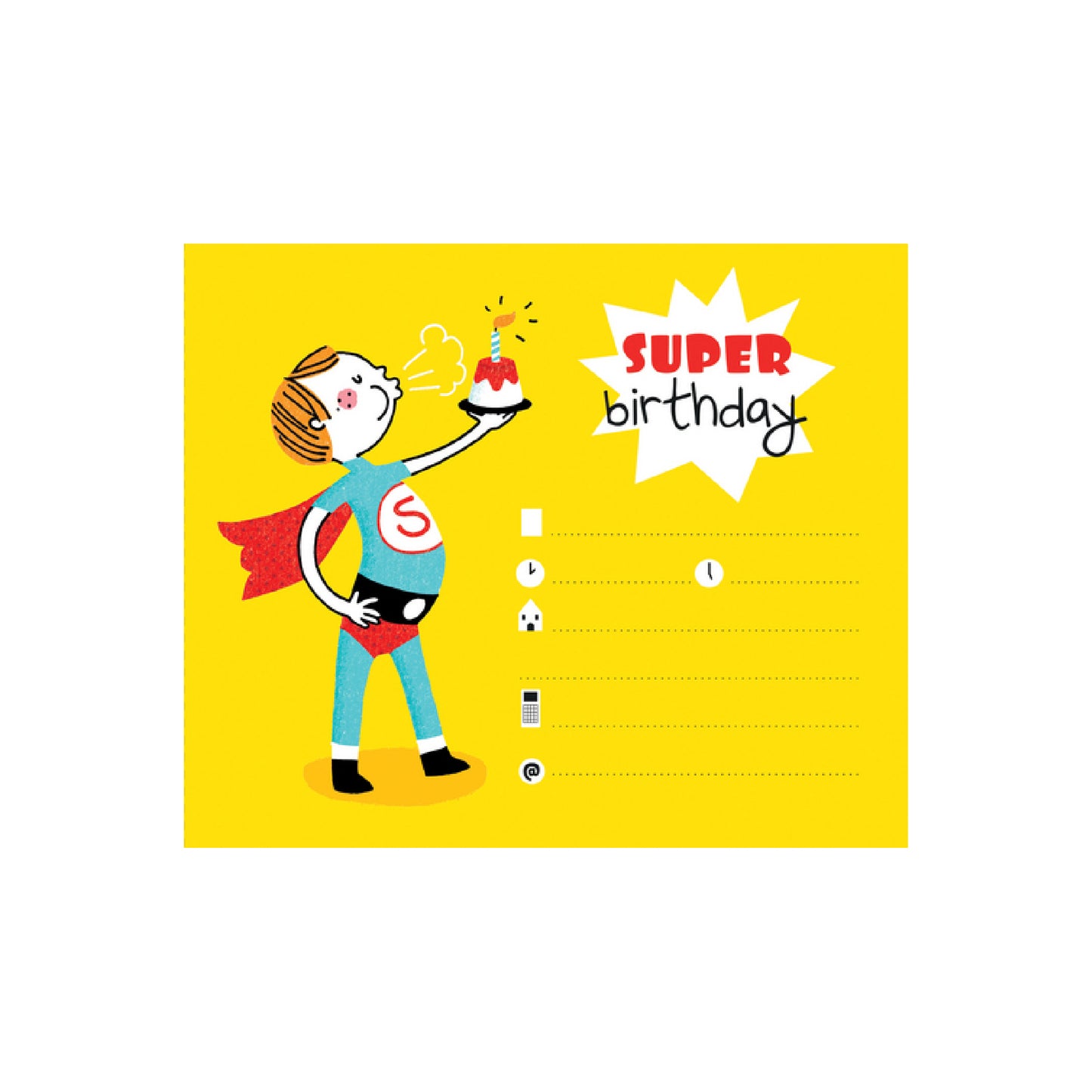 AVENUE MANDARINE Creative Box Invitation Cards Super Heroes