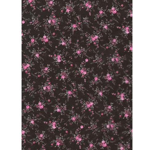 DECOPATCH Paper:Black & White 565 Florals-Pink