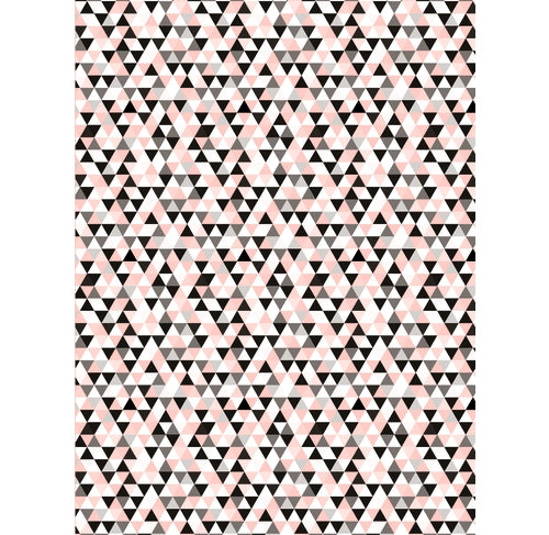 DECOPATCH Paper:Pink 699 Triangles-Pink & Black