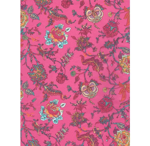 DECOPATCH Paper:Pink 711 Indian Floral