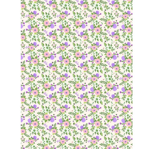 DECOPATCH Paper:Pink 739 Flowers-Purple