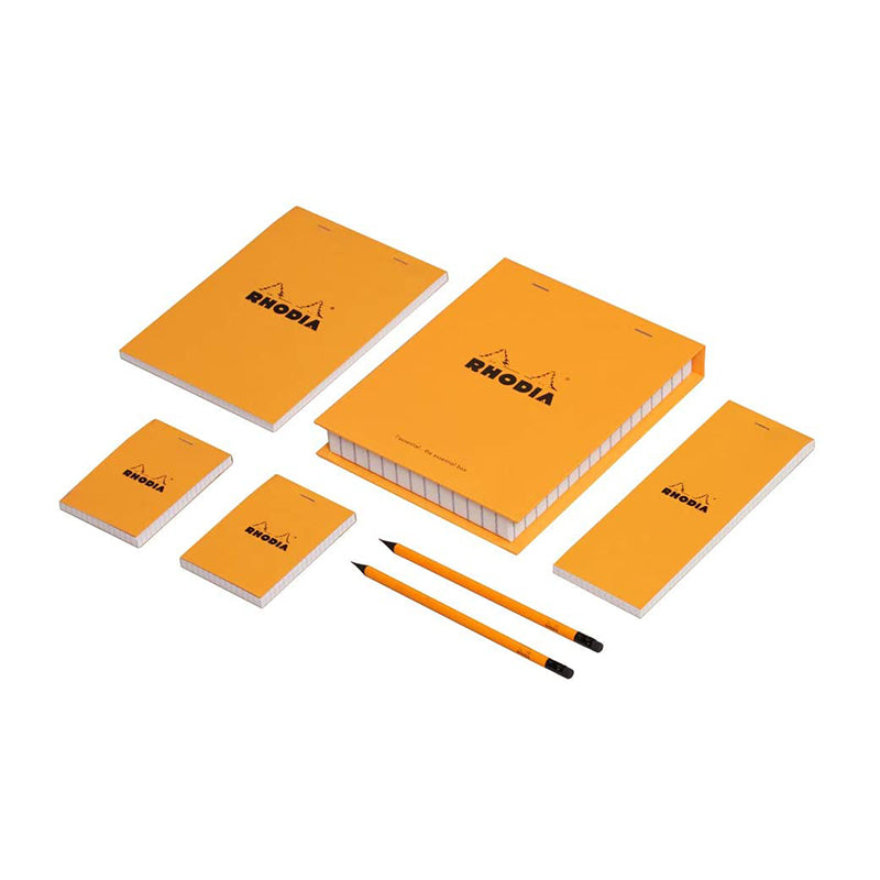 RHODIA Essential Box Orange (4x 5x5 Sq+2 Pencils)