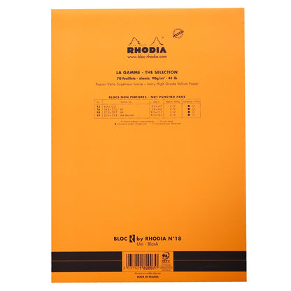 RHODIA Basics Le R No.18 A4 210x297mm Plain Orange