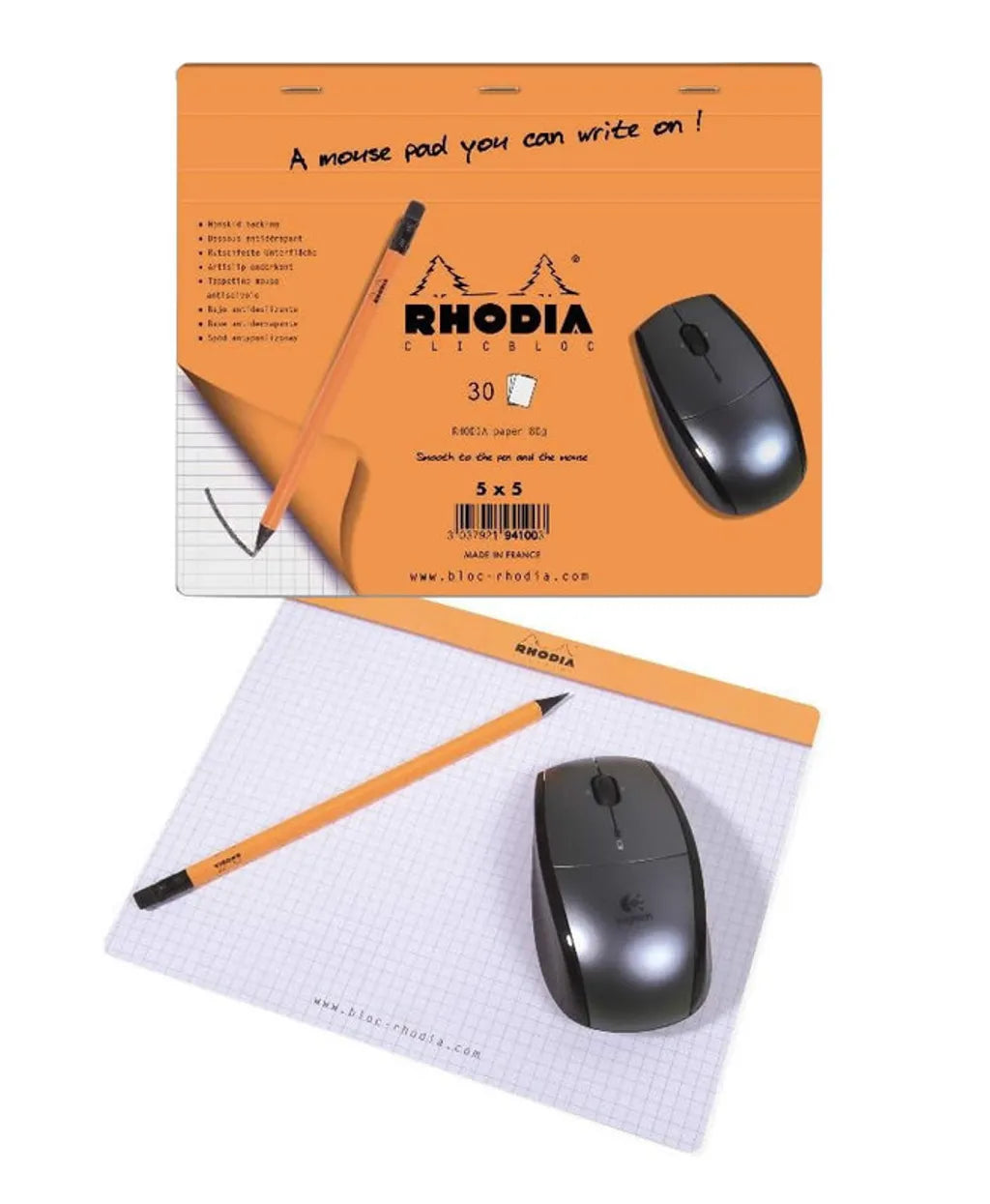 RHODIA Classic Clic Mouse Pad 30s 80g 5x5 Sq