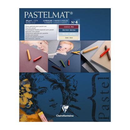 CLAIREFONTAINE Pastelmat Pad 360g 24x30cm 12s No.4 4 Shades