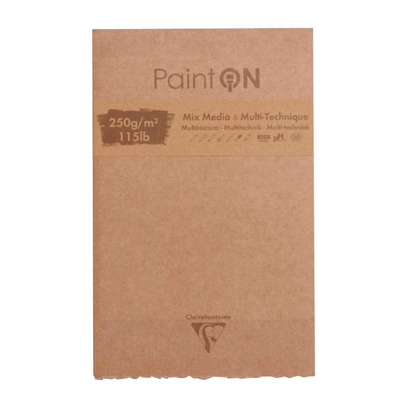 CLAIREFONTAINE Paint ON Assorted Deckled Glued Pad 13.9x21.5cm 50s