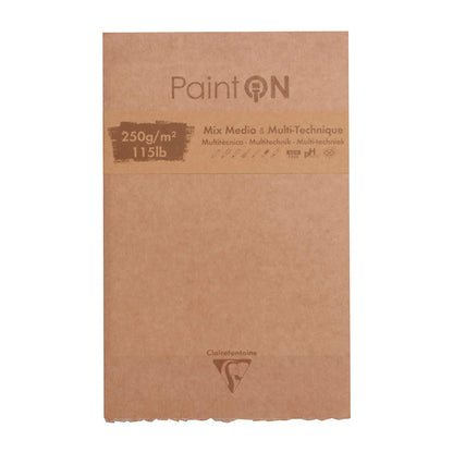 CLAIREFONTAINE Paint ON Assorted Deckled Glued Pad 13.9x21.5cm 50s