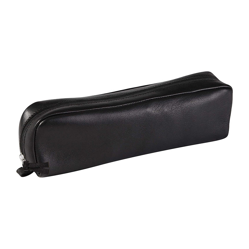 CLAIREFONTAINE Black Leather Pencil Case Rectangular