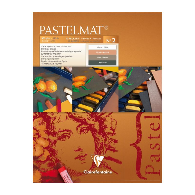 CLAIREFONTAINE Pastelmat Pad 360g 18x24cm 12s No.2 4 Shades