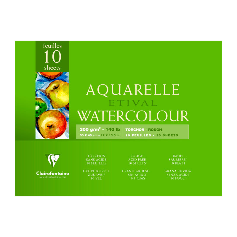 CLAIREFONTAINE Etival Pad Rough 300g 30x40cm 10s