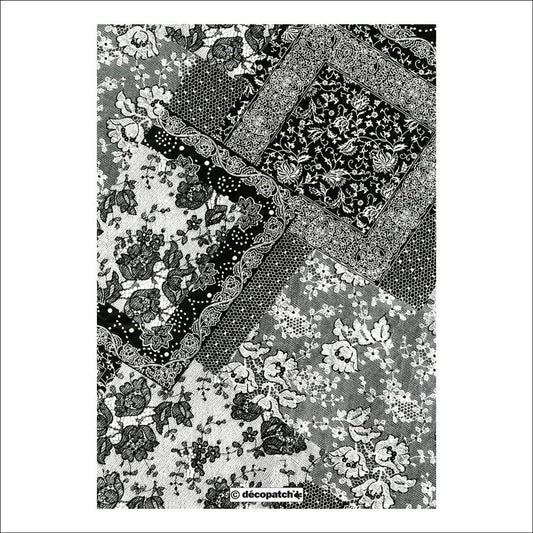 DECOPATCH Paper:Black & White 628 Lace