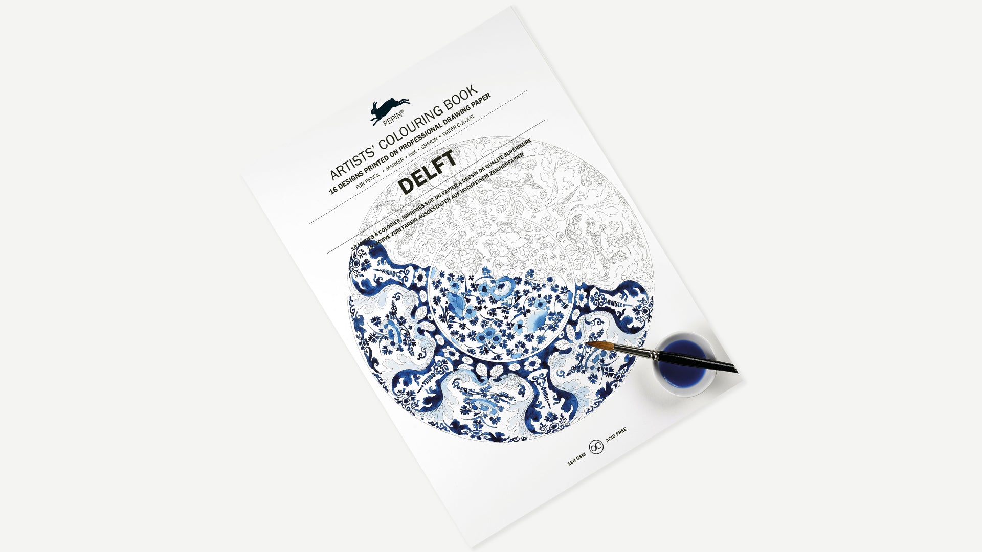 PEPIN Artists' Colouring Book Delft Blue 1206824