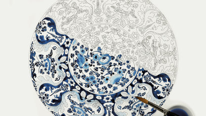 PEPIN Artists' Colouring Book Delft Blue 1206824