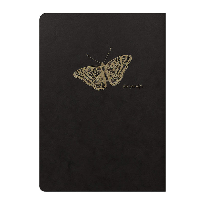 CLAIREFONTAINE Flying Spirit Notebook 16x21cm Lined 48s Black