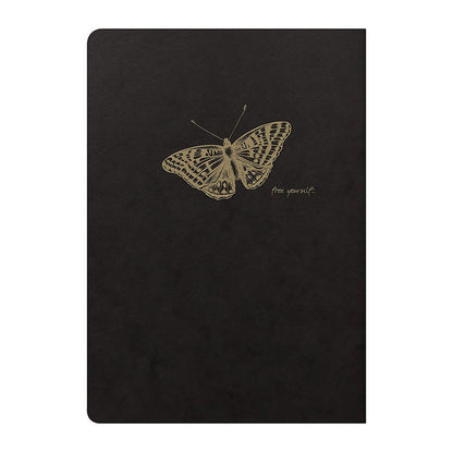 CLAIREFONTAINE Flying Spirit Notebook 16x21cm Lined 48s Black