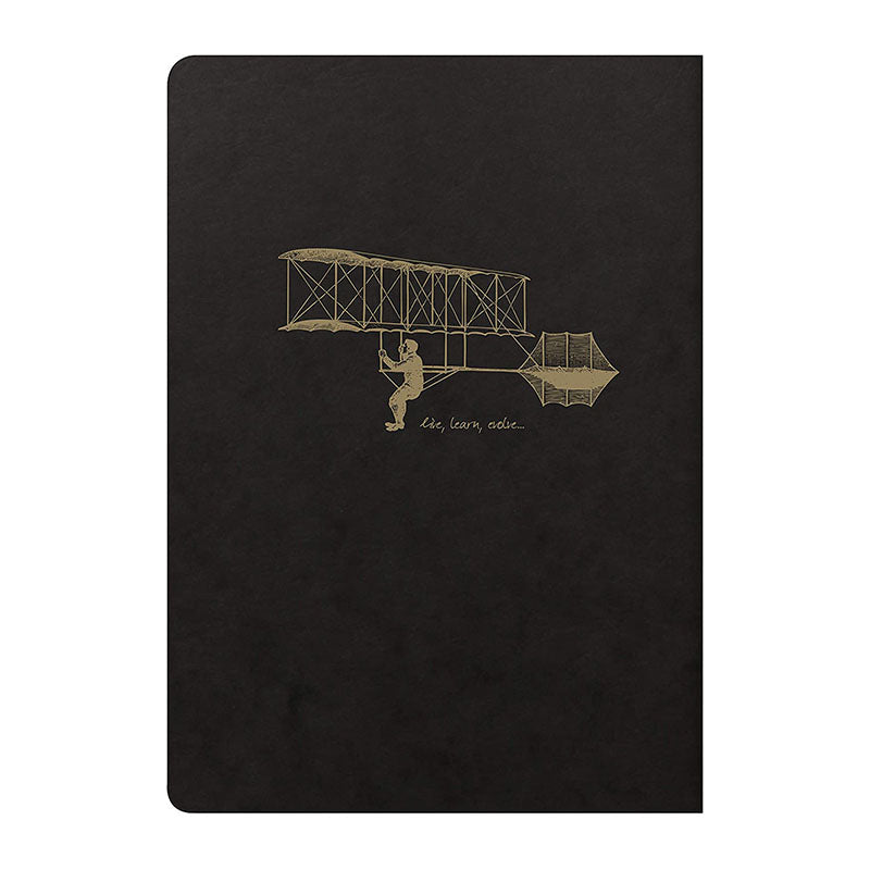 CLAIREFONTAINE Flying Spirit Notebook 16x21cm Lined 48s Black