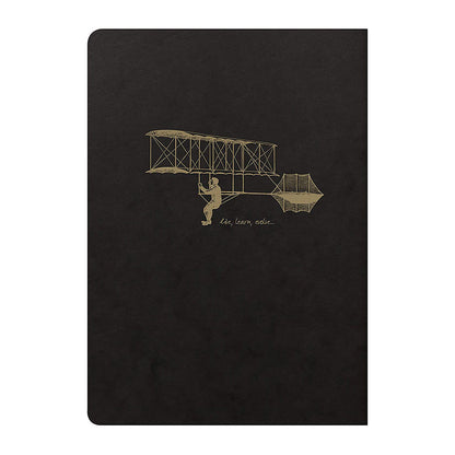 CLAIREFONTAINE Flying Spirit Notebook 16x21cm Lined 48s Black