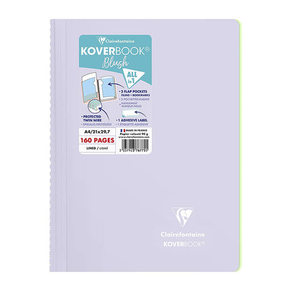 CLAIREFONTAINE Koverbook Blush WB A4 160p Ruled Lilac