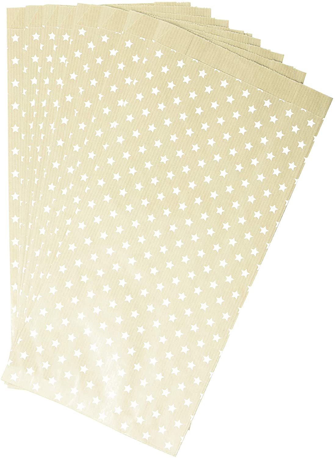 CLAIREFONTAINE Kraft Pockets 15x31+6cm Stars 50s Default Title