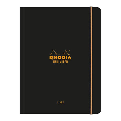 RHODIA Boutique Unlimited A5+ 160x210mm Lined Blac