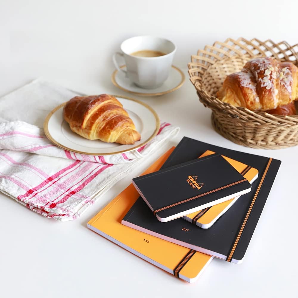 RHODIA Boutique Unlimited A5+ 160x210mm Lined Blac