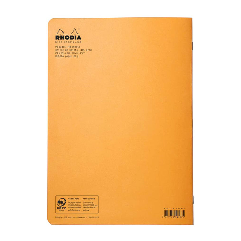 RHODIA Classic Stapled A4 210x297mm Dot Orange