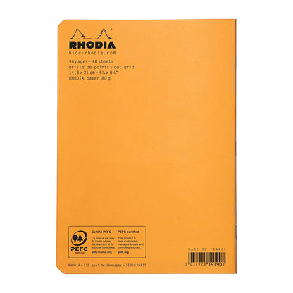 RHODIA Classic Stapled A5 148x210mm Dot Orange