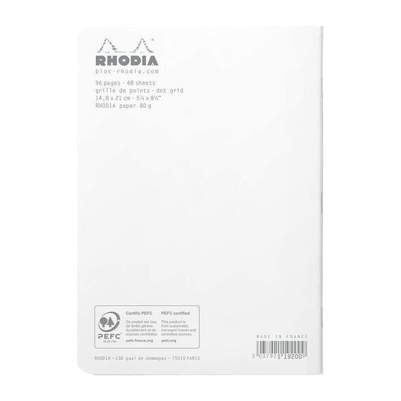 RHODIA Classic Stapled A5 148x210mm Dot White