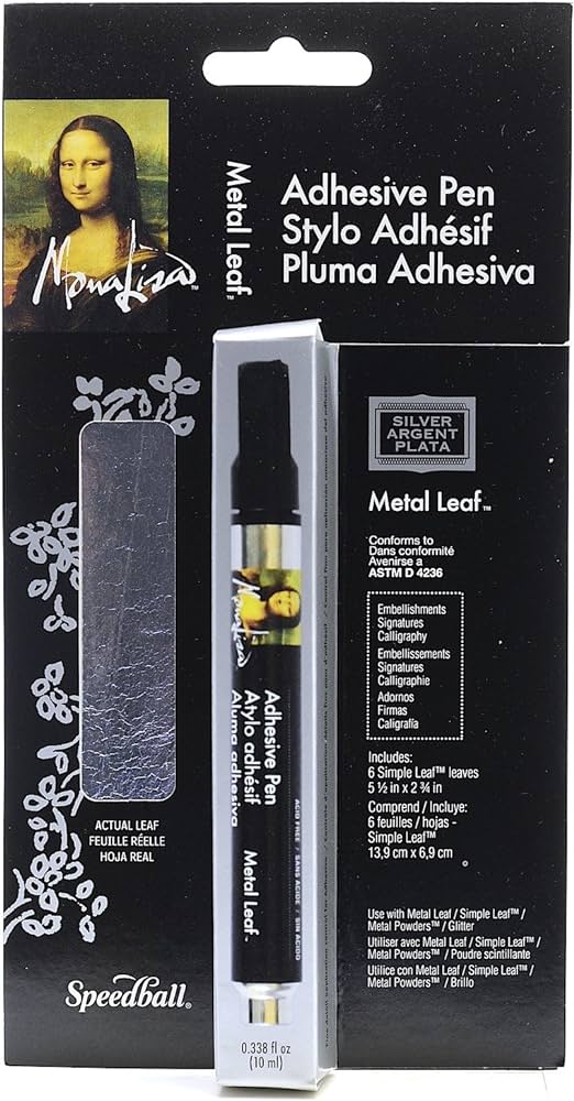 MONA LISA Adhesive Pen+Simple Leaf Silver