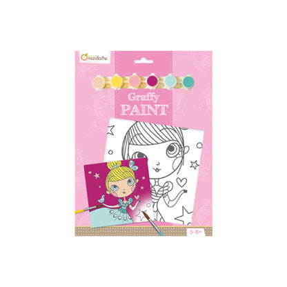 AVENUE MANDARINE Graffy Paint Princess 20x20cm