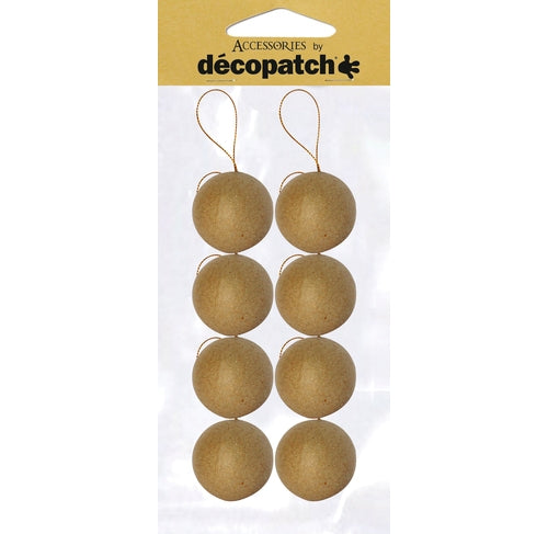 DECOPATCH Objects:Christmas-Set of 8 Balls 5cm