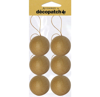 DECOPATCH Objects:Christmas-Set of 6 Balls 6.5cm