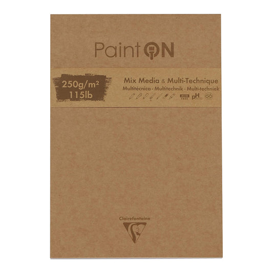 CLAIREFONTAINE Paint ON Assorted Deckled Glued Pad 17.6x25cm 50s