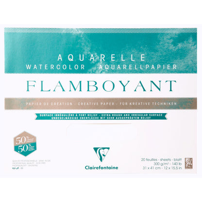 CLAIREFONTAINE Flamboyant Glued Pad 31x41cm 20s Default Title