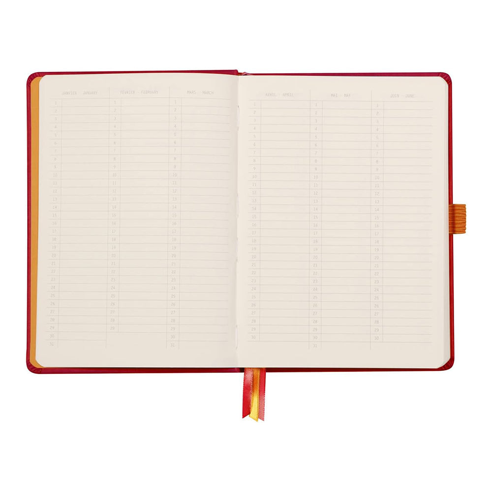 RHODIArama GoalBook Hardcover A5 Dot Poppy