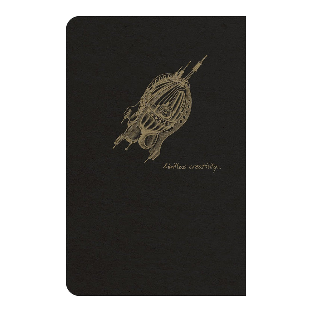 CLAIREFONTAINE Flying Spirit Notebook 9x14cm Lined 48s Black